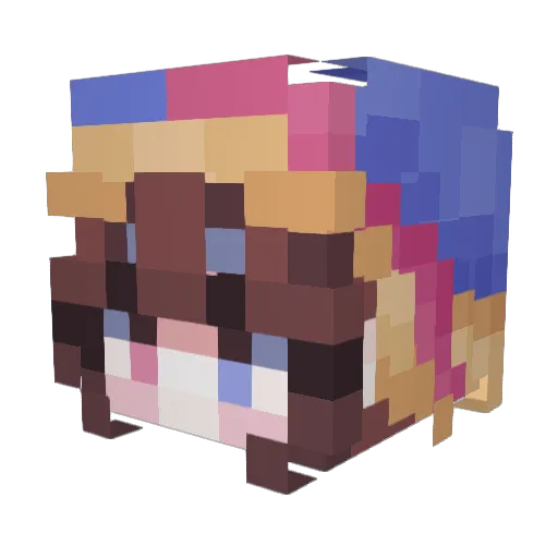 Luna_wolfx Minecraft avatar head, 3D render