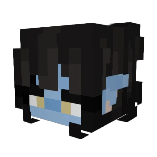 LunaarMoon Minecraft avatar head, 3D render