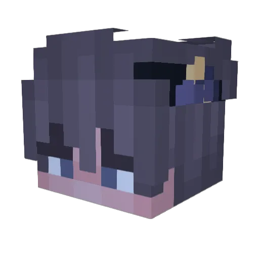 LunaarXD Minecraft avatar head, 3D render
