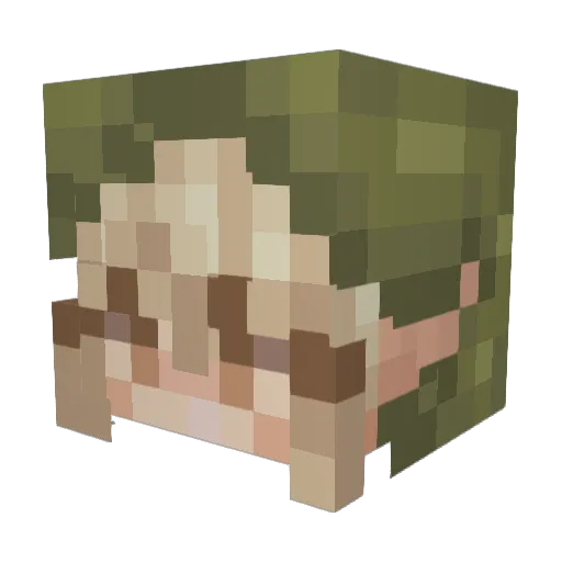 Lunadabb Minecraft avatar head, 3D render