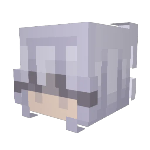 Lunaelda Minecraft avatar head, 3D render