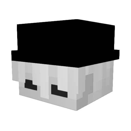 Lunaesme Minecraft avatar head, 3D render
