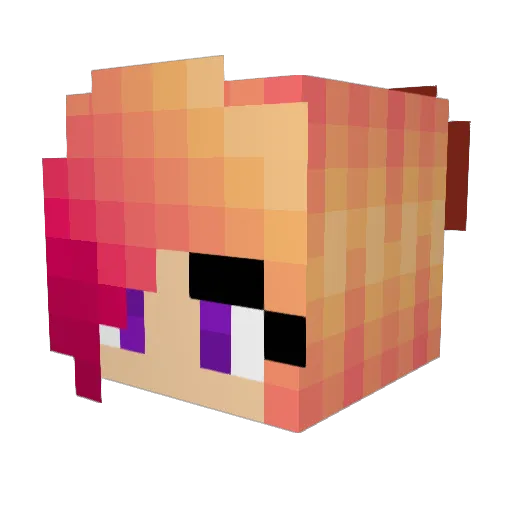 Lunafern12 Minecraft avatar head, 3D render