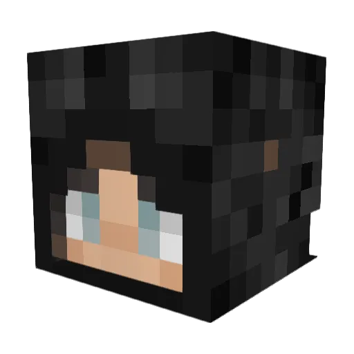 Lunaishere787 Minecraft avatar head, 3D render