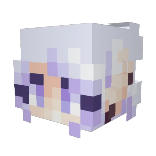 Lunako Minecraft avatar head, 3D render