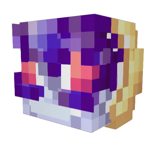 LunalaGaming23 Minecraft avatar head, 3D render