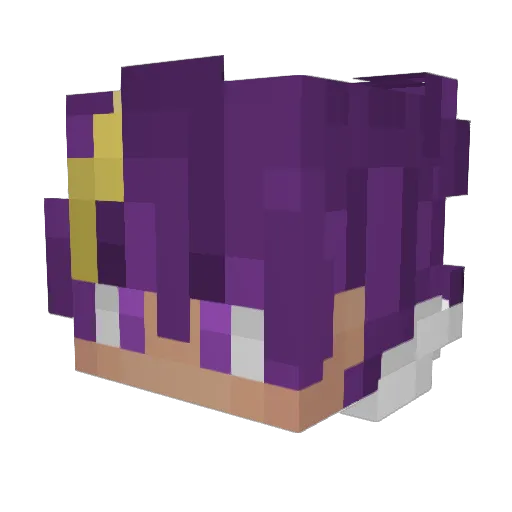 LunalaTheMoongod Minecraft avatar head, 3D render