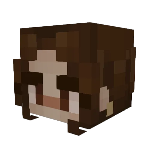 Lunalove1020 Minecraft avatar head, 3D render