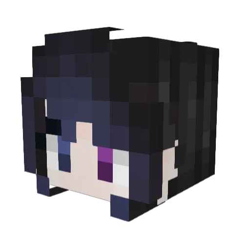 Lunalysium Minecraft avatar head, 3D render