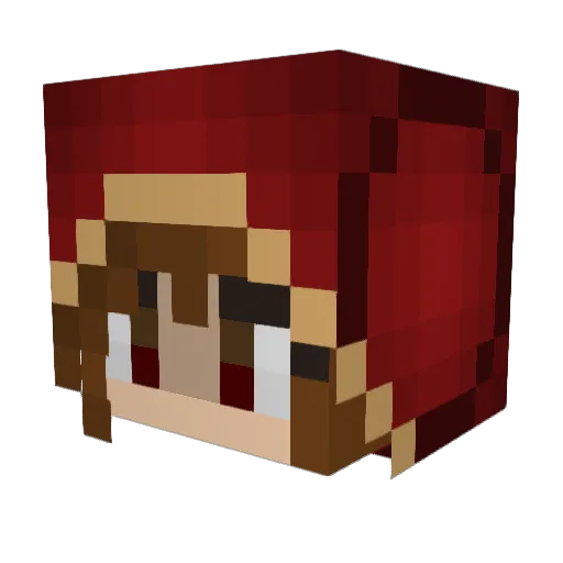 Lunam00n Minecraft avatar head, 3D render