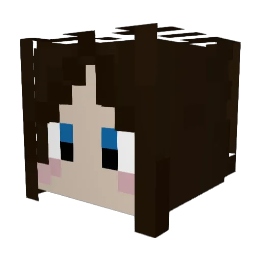 Lunamaas24 Minecraft avatar head, 3D render