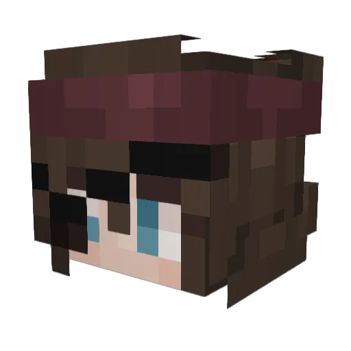 Lunananaa Minecraft avatar head, 3D render