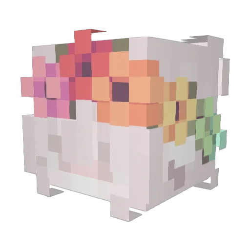 Lunanian Minecraft avatar head, 3D render