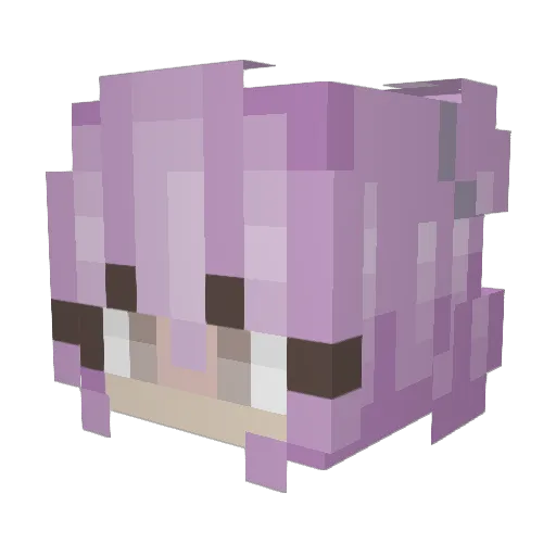 Lunar444 Minecraft avatar head, 3D render