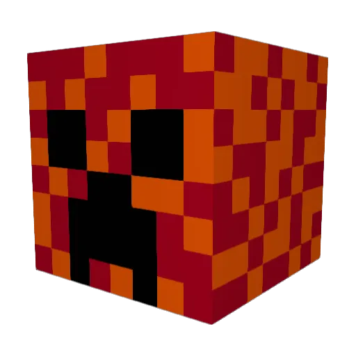 Lunar54 Minecraft avatar head, 3D render