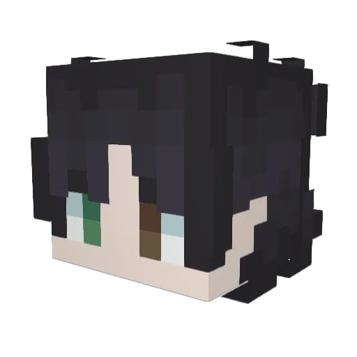 Lunar757 Minecraft avatar head, 3D render