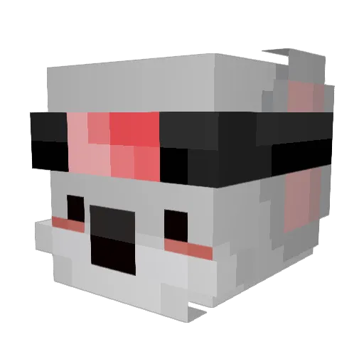 Lunar854Hero Minecraft avatar head, 3D render