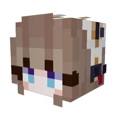 LunarAmaryllis Minecraft avatar head, 3D render
