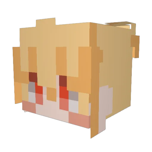 LunarBeloved Minecraft avatar head, 3D render