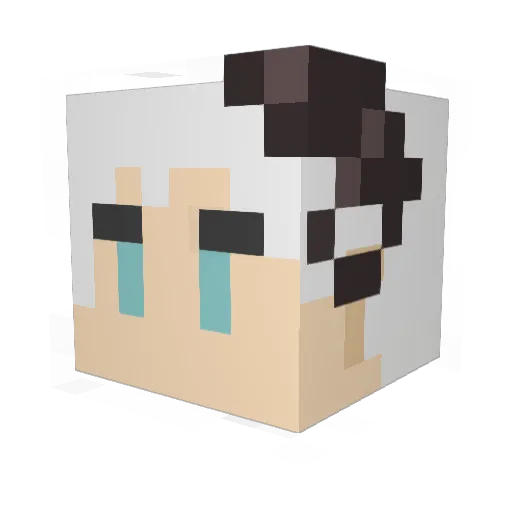LunarBluebird Minecraft avatar head, 3D render