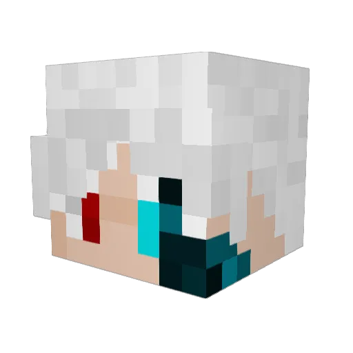 LunarCat42 Minecraft avatar head, 3D render