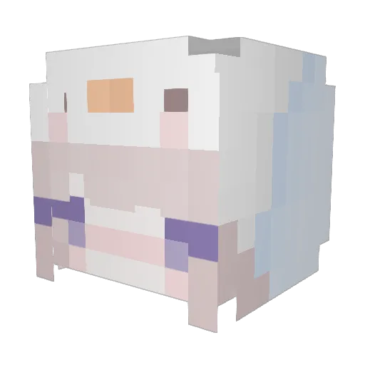 LunarCentaur130 Minecraft avatar head, 3D render