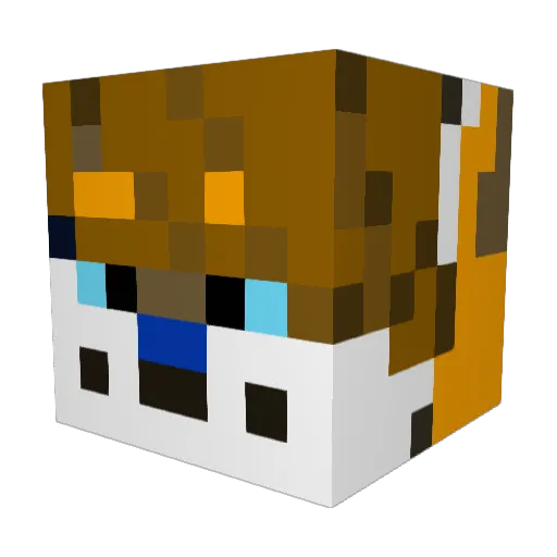 LunarDecade Minecraft avatar head, 3D render