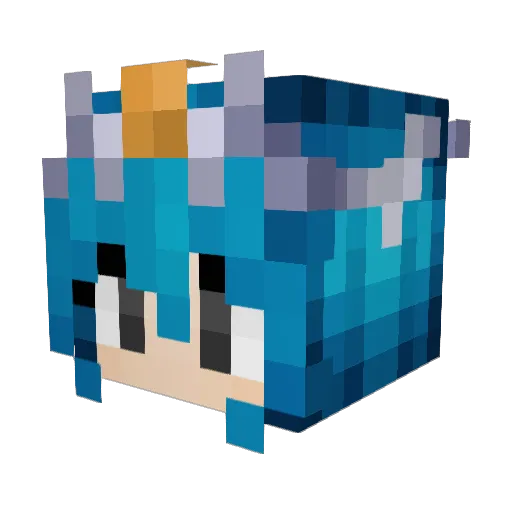 LunarEclispe Minecraft avatar head, 3D render