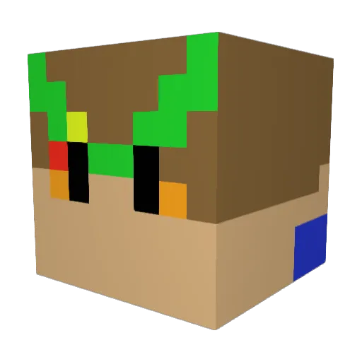LunarEmerald21 Minecraft avatar head, 3D render