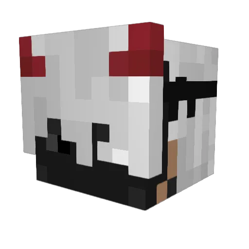 LunarFallx Minecraft avatar head, 3D render
