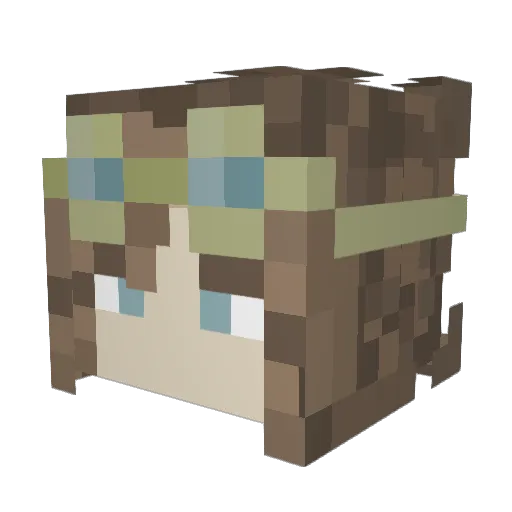 LunarFields Minecraft avatar head, 3D render