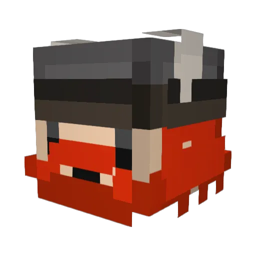 LunarGhost Minecraft avatar head, 3D render