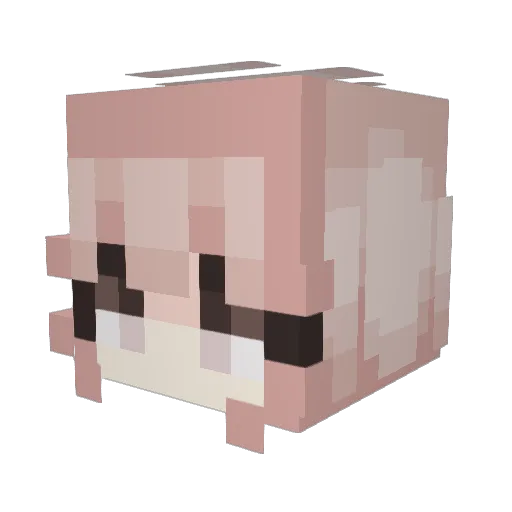 LunarGirl8 Minecraft avatar head, 3D render