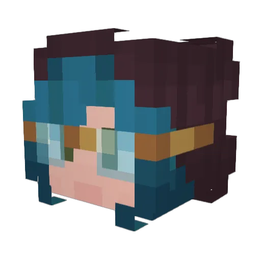 LunarIncarnation Minecraft avatar head, 3D render