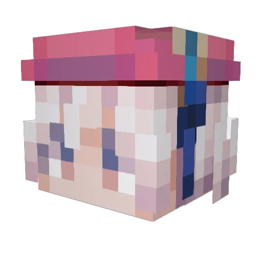 LunarLak Minecraft avatar head, 3D render