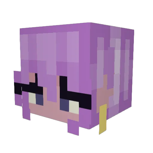 LunarLuna4 Minecraft avatar head, 3D render