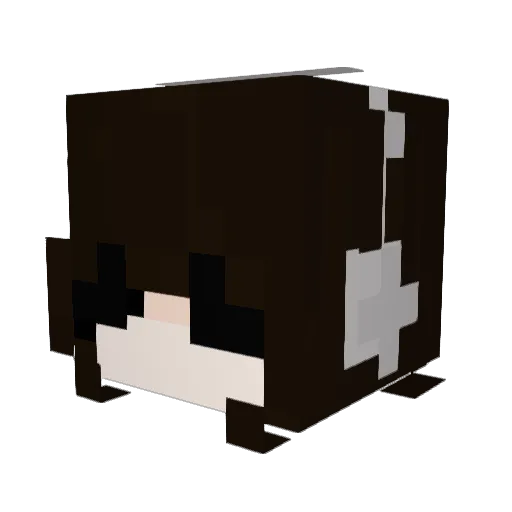 LunarLunatic_ Minecraft avatar head, 3D render