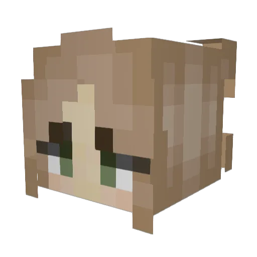 LunarMemelord Minecraft avatar head, 3D render