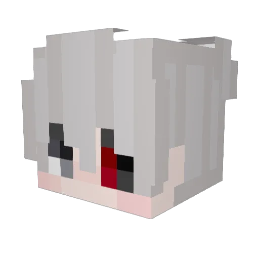 LunarNegr Minecraft avatar head, 3D render