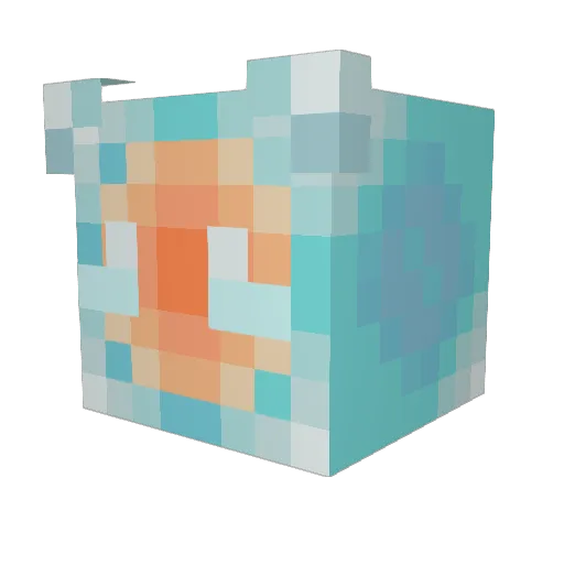 LunarSkyArc Minecraft avatar head, 3D render