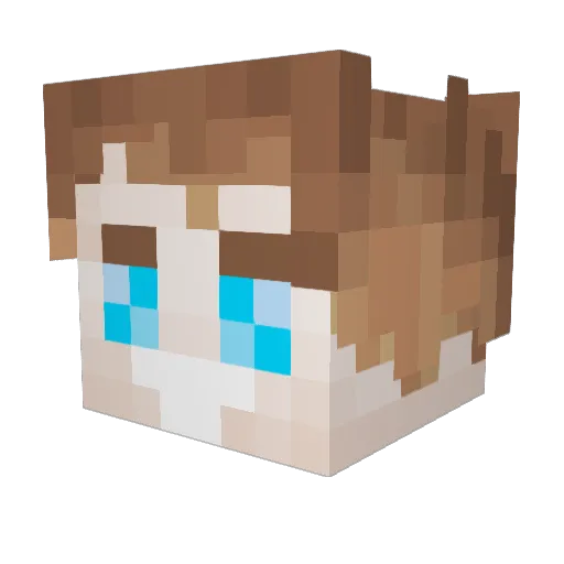 LunarSloth Minecraft avatar head, 3D render