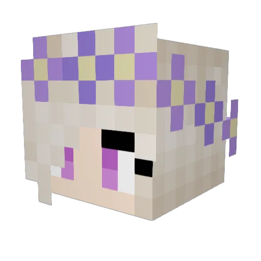 LunarSolis Minecraft avatar head, 3D render
