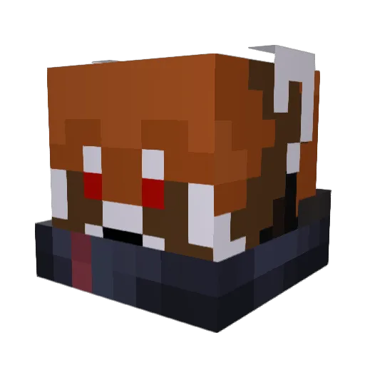 LunarSpace55 Minecraft avatar head, 3D render