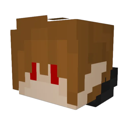 LunarSylph Minecraft avatar head, 3D render
