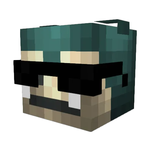 LunarUser Minecraft avatar head, 3D render
