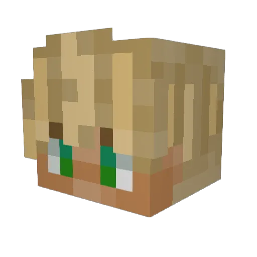 LunarVane Minecraft avatar head, 3D render