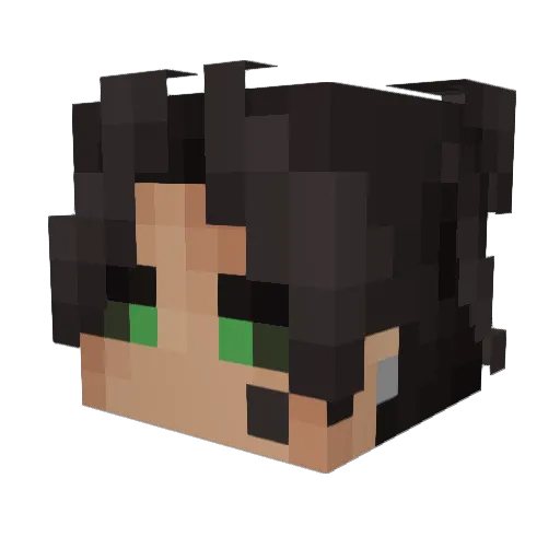 LunarVariant Minecraft avatar head, 3D render