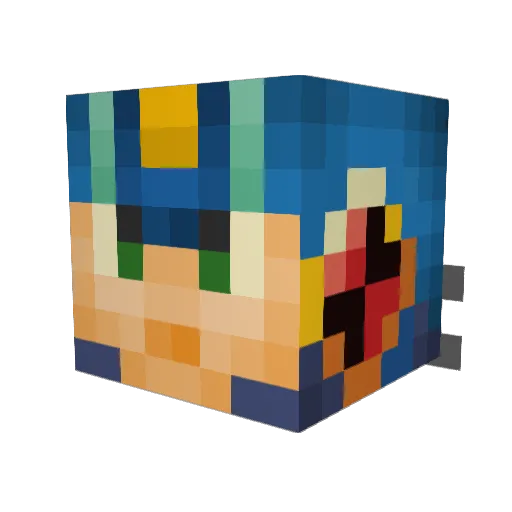 LunarWasHere Minecraft avatar head, 3D render