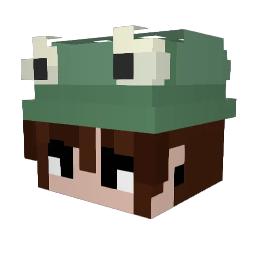 LunarWolf2368 Minecraft avatar head, 3D render