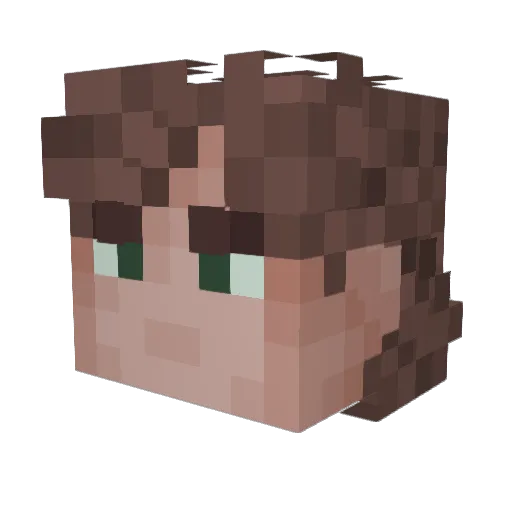 LunarXP Minecraft avatar head, 3D render